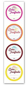 Etiqueta Adesiva Cone Trufado Color Cod. 6285 c/ 20 un. Miss Embalagens Rizzo Confeitaria