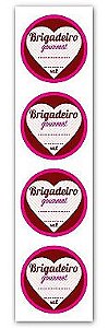 Etiqueta Adesiva Brigadeiro Gourmet  Cod. 6360 c/ 20 un. Miss Embalagens Rizzo Confeitaria