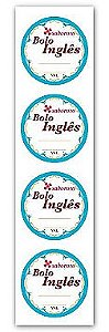 Etiqueta Adesiva Bolo Inglês Cod. 4687 c/ 20 un. Miss Embalagens Rizzo Confeitaria