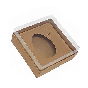 Caixa Ovo de Colher 250g - Kraft - 17,5cm x 13,5cm x 8cm - 10 unidades