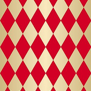 Folha para Ovos de Páscoa Metalizado Pierrot Vermelho Ouro 69x89cm - 05 unidades - Cromus Páscoa - Rizzo Embalagens