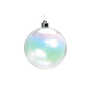 Bolas De Natal - Transparente - 10cm  - 4 unidades - Cromus - Rizzo