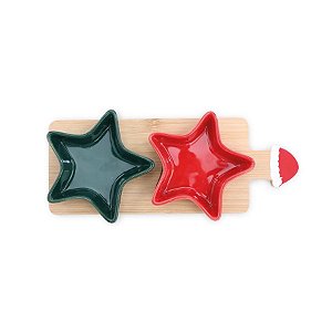 Kit Tábua com Estrela - Verde/Vermelho/Branco  - 1 unidade - Cromus - Rizzo