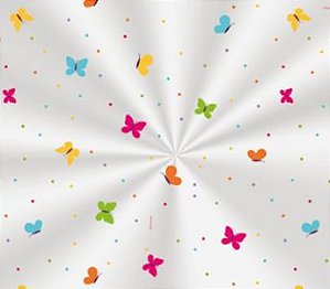 Saco Transparente Decorado Borboletas Colors - 15x22cm - 100 unidades - Cromus - Rizzo Embalagens