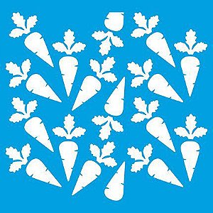 Stencil Silhueta Cenouras ST-X391 - Litoarte - Rizzo