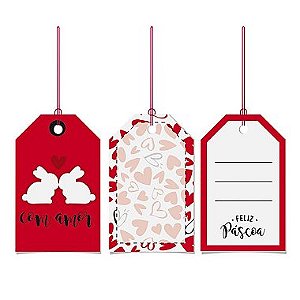 Tags De Para com cordão - Amor - 12 unidades - Cromus Páscos - Rizzo