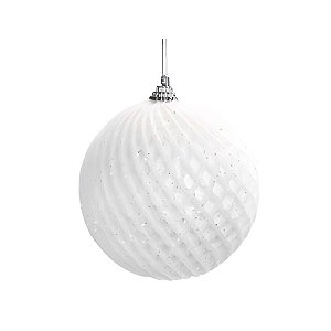 Bolas de Natal Pérola - Branco - 10cm  - 4 unidades - Cromus - Rizzo