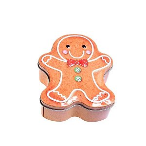 Lata de Metal Decorativa Gingerbread - 13cm - 1 unidade - Cromus - Rizzo