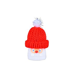 Apontador de Lápis com Gorro Natalino - Vermelho - 1 unidade - Cromus - Rizzo