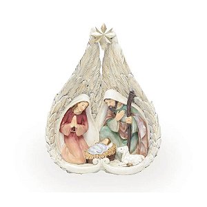 Sagrada Família e Estrela de Davi em Resina - 27cm - 1 unidade - Cromus - Rizzo