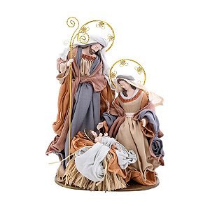 Sagrada Família Angelical em Resina - 48cm - 1 unidade - Cromus - Rizzo
