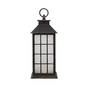Lanterna de Metal Bronze com LED - 30cm - 1 unidade - Cromus - Rizzo