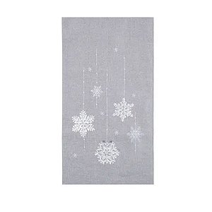 Caminho de Mesa Flocos de Neve Cinza - 180cm - 1 unidade - Cromus - Rizzo