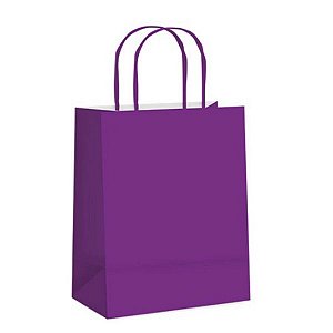 Sacola de Papel G 32x26,5x13cm - Purpura - Fundo Largo - 10 unidades - Cromus - Rizzo