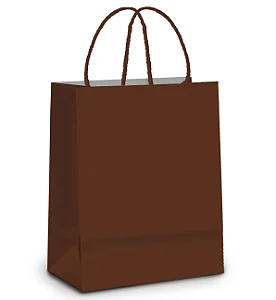 Sacola de Papel G 32x26,5x13cm - Marrom - Fundo Largo - 10 unidades - Cromus - Rizzo