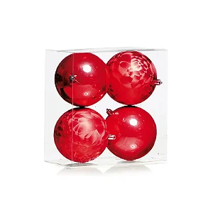Kit Bolas Texturizado Rose Gold 8cm - 06 unidades - Cromus Natal - Rizzo