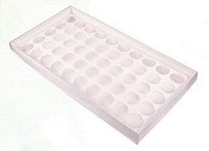Caixa Brigadeiro Tampa Transparente - Branco - 50 cavidades - 1unidade - Decore Doces - Rizzo Confeitaria