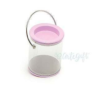 Mini Lata Tinta Rosa - 4 x 7cm - 6un - Artegift - Rizzo