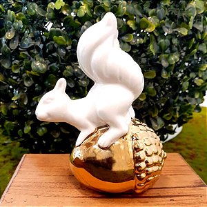 Esquilo decorativo 12cm - 01 unidade - Cromus Natal - Rizzo