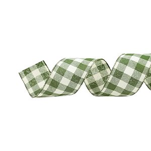 Fita Aramada Xadrez - Verde/Branco - 6,3cmx9,14m  - 1 unidade - Cromus - Rizzo