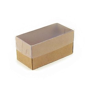 Caixa Transparente de Acetato Kraft - Ref.CH-11 - 8X4X3 - 20 unidades - CAC