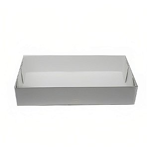 Caixa Transparente de Acetato Branca - Ref. CH-14  - 15,5x11,8x3 - 20 unidades - CAC - Rizzo