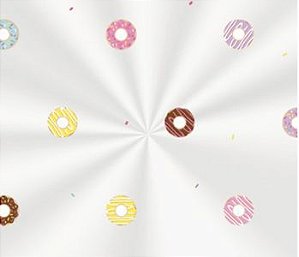 Saco Transparente Decorado Donuts - 11x19,5cm - Donuts - 100 unidades - Cromus - Rizzo Embalagens