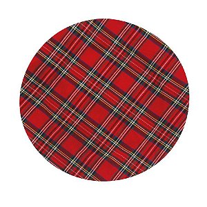 Sousplat Tecido Xadrez 33cm - 01 unidade - Cromus Natal - Rizzo