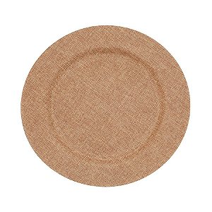 Sousplat Juta 33cm - 01 unidade - Cromus Natal - Rizzo