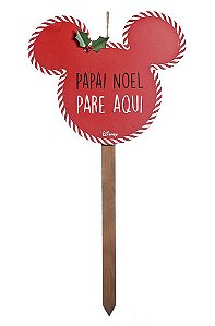 Pick Grande para Jardim para Decoração Mickey Pare Vermelho 90cm - 01 unidade Natal Disney - Cromus - Rizzo