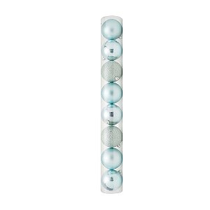 Bolas em Tubo Mint 6cm - 08 unidades - Cromus Natal - Rizzo