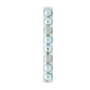 Bolas em Tubo Mint 10cm - 08 unidades - Cromus Natal - Rizzo