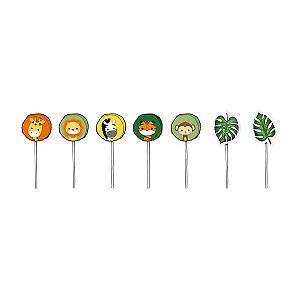 Pick Decorativo Sortido - Festa Safari 2 - 12 unidades - Cromus - Rizzo Festas