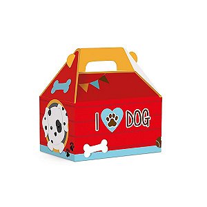Caixa Maleta Kids Festa Cachorrinhos 12x8x12cm - 10 unidades - Cromus -  Festas