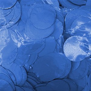 Confete Redondo Metalizado 25g - Azul Royal Dupla Face - Rizzo Balões