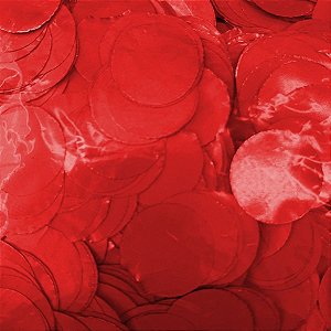 Confete Redondo Metalizado 25g - Vermelho Dupla Face - Rizzo Balões
