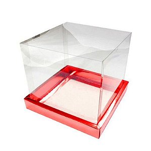 Caixa Panetone Vermelha 500G com 5 un Assk Rizzo Confeitaria