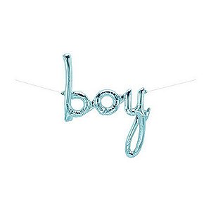 Balão de Festa Microfoil 42" 107cm - Boy Pastel Azul - 01 Unidade - Qualatex - Rizzo Balões