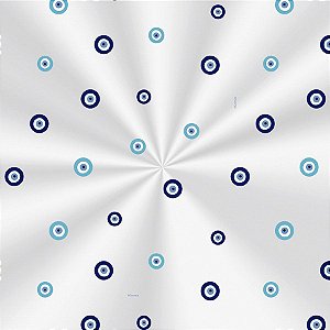 Saco Transparente Decorado - 15x22cm - Olho Grego - 100 unidades - Cromus - Rizzo Embalagens