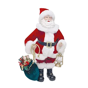 Noel Decorativo com Lanterna 28cm - 01 unidade - Cromus Natal - Rizzo