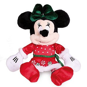 Minnie Pelúcia Vestido Vermelho/Verde 35cm Natal Disney - Cromus Natal - Rizzo