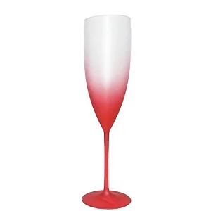 Taça Champanhe Degrade Vermelha - 01 Unidade - Rizzo Festas