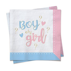Guardanapo de Papel 25cm - Festa Boy or Girl 2 - 20 unidades - Cromus - Rizzo