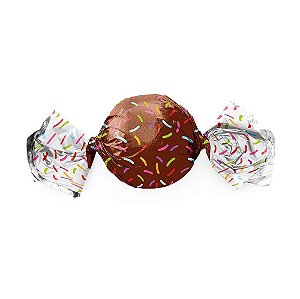 Papel Trufa 14,5x15,5cm - Granulado Marrom - 100 unidades - Cromus