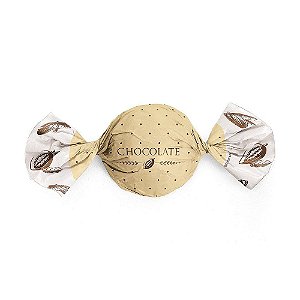 Papel Trufa 14,5x15,5cm - Cacau Ouro - 100 unidades - Cromus