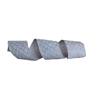 Fita Decorativa Aramada de Natal - Preto - 6,3cm x 9,14m - 1 unidade - Rizzo