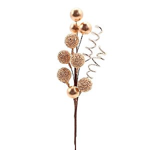 Galho Decorativo de Natal - Dourado - 15cm - 1 unidade - Rizzo