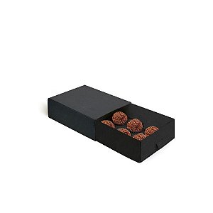 Caixa Luva com Puxador - Preta - 6 doces - 10 unidades - Cromus - Rizzo