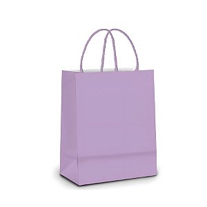 Sacola de Papel G 32x26,5x13cm - Lilás - Fundo Largo - 10 unidades - Cromus - Rizzo