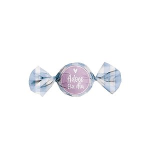Papel Trufa 14,5x15,5cm - Adoce seu dia - Azul Xadrez  - 100 unidades - Cromus